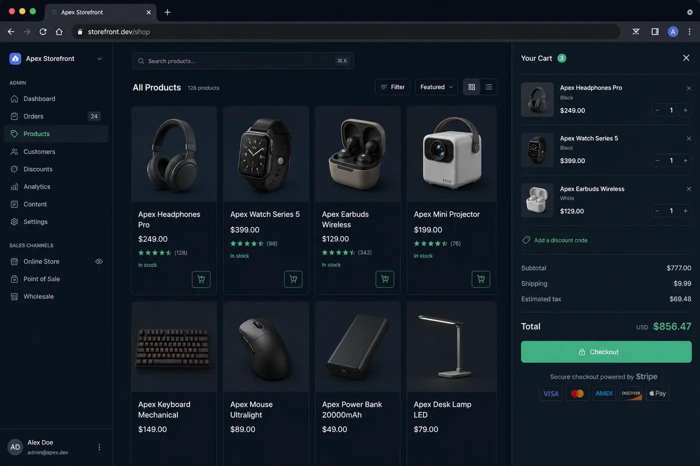 E-Commerce Platform product mockup