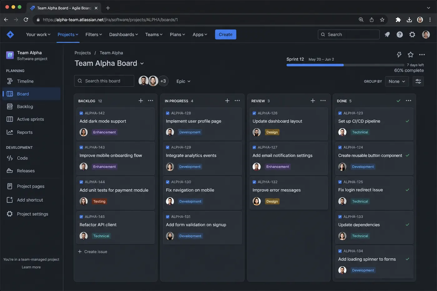 Task Management System product mockup